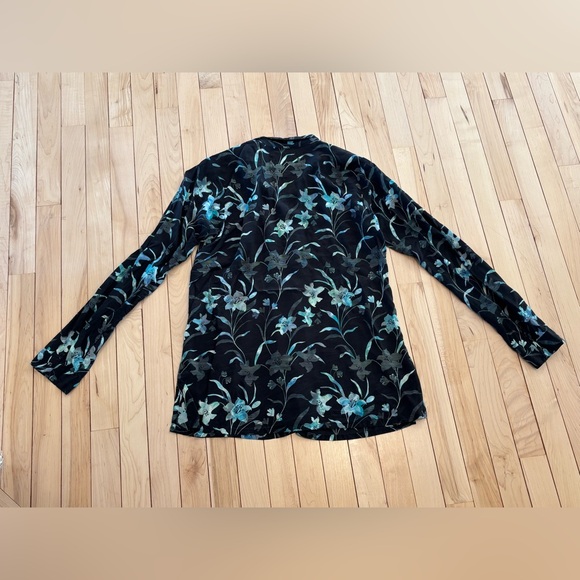 Johnny Was Biya Zabi Blouse Floral Print Silk Button Down Small - Picture 7 of 8